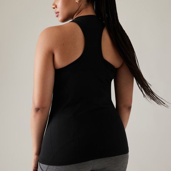 ATHLETA MOMENTUM SEAMLESS TANK BLACK MEDIUM NWT in packaging - Picture 5 of 8